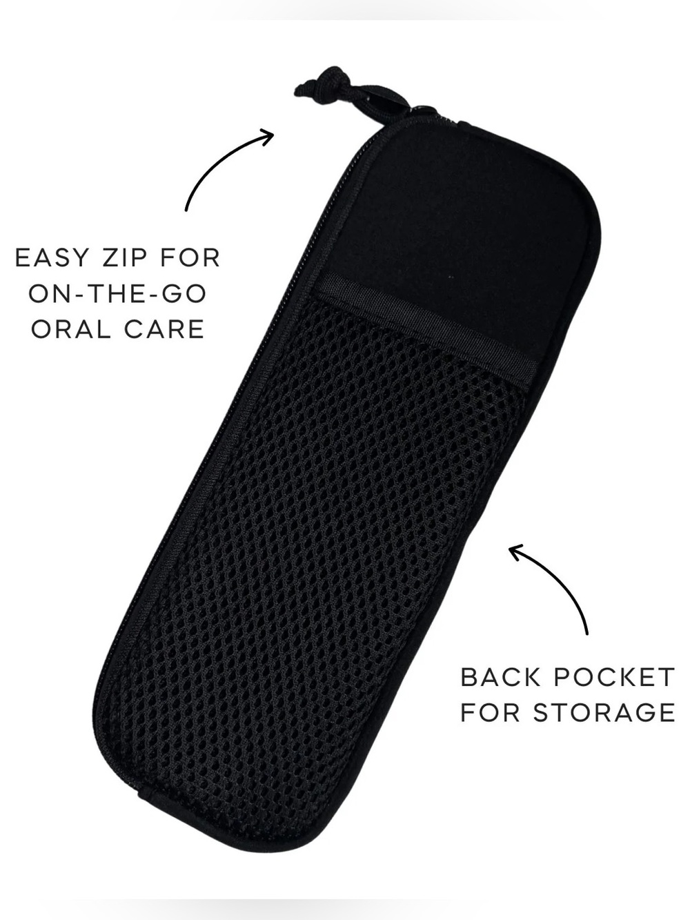 Slate Black Flosser Travel Case - Black